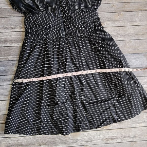 Rabbit Designs Black Sleeveless Polkadot Lined Dress Women's Size 14 963 - Picture 7 of 8